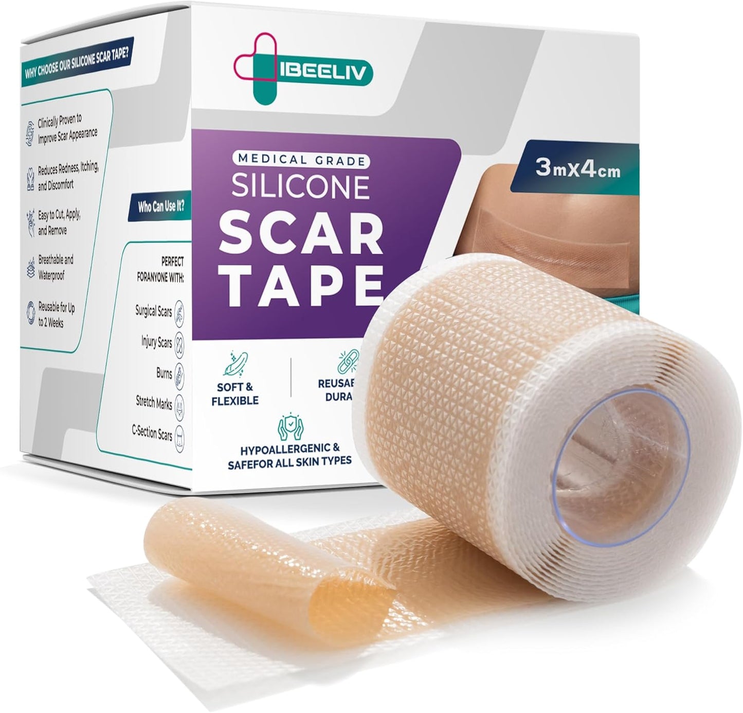 Silicone Scar Tape for Surgical Scars-3M