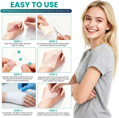 Medical-Grade Hydrocolloid Roll for Wound Care